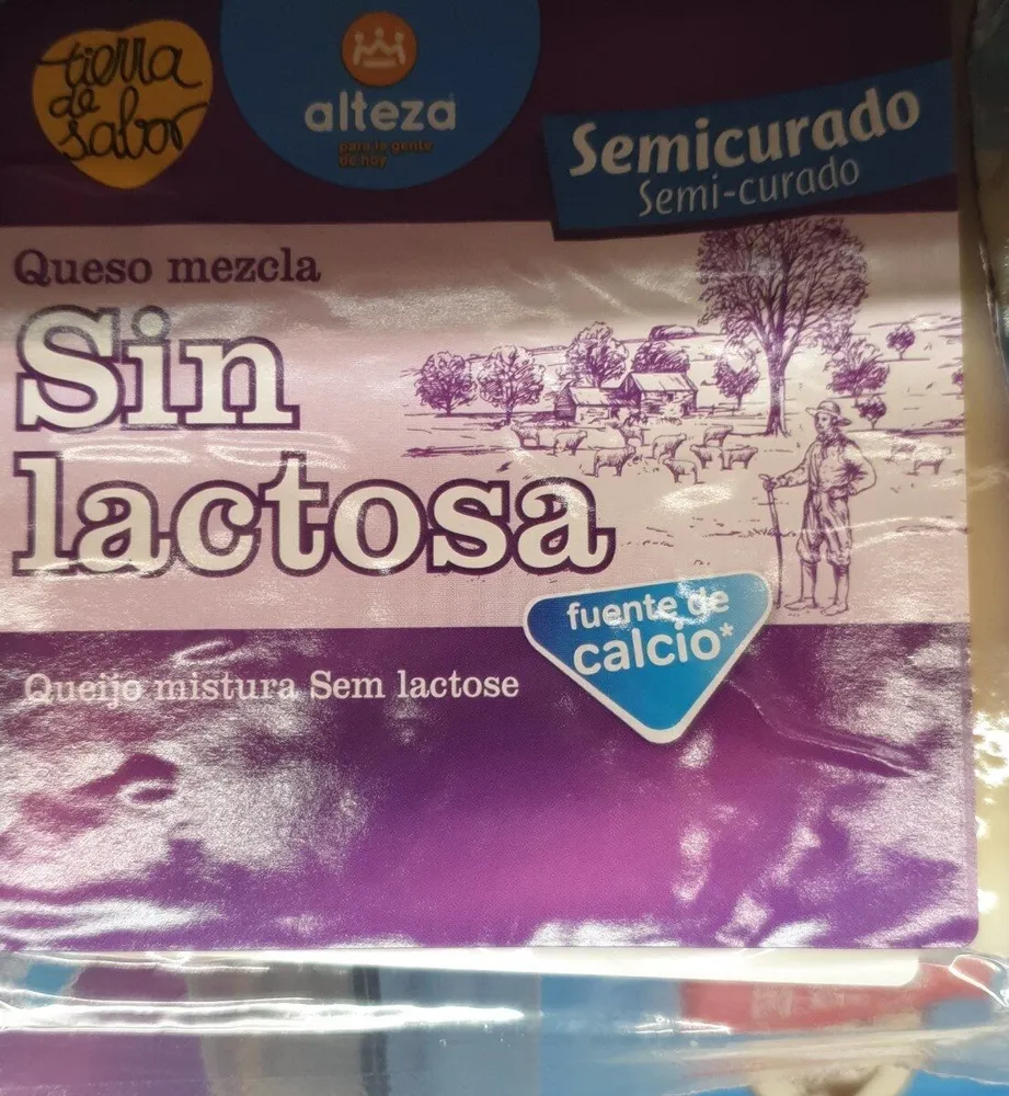 Queso sin lactosa semi curado