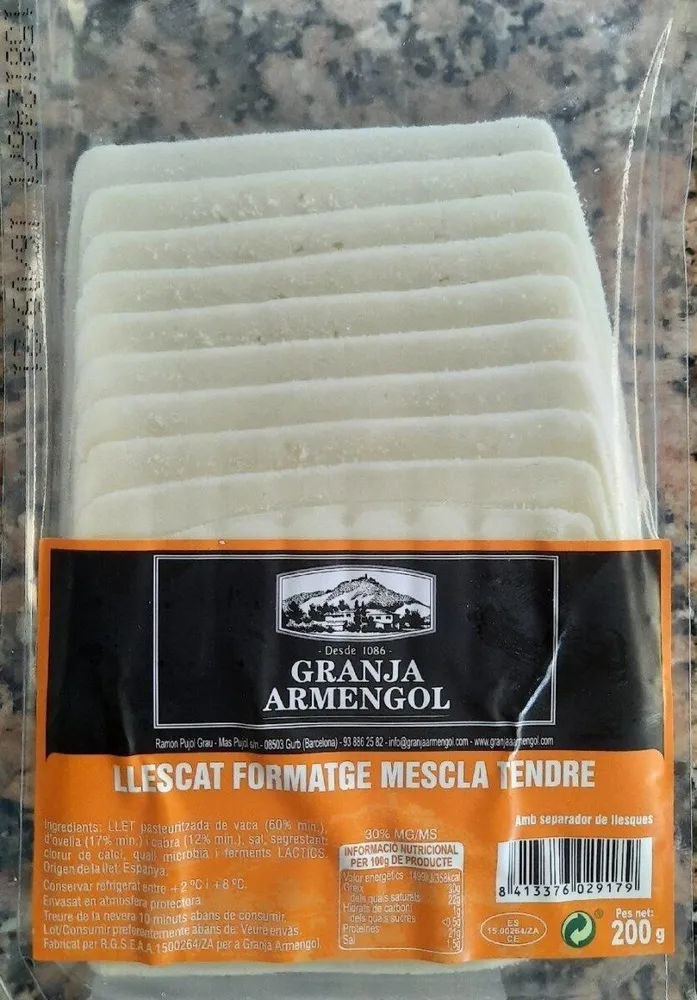 Llescat formatge mescla tendre