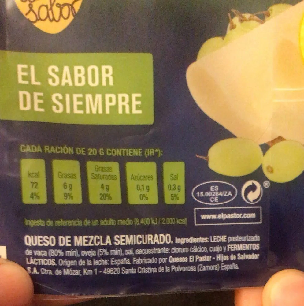 Queso loncheado semicurado