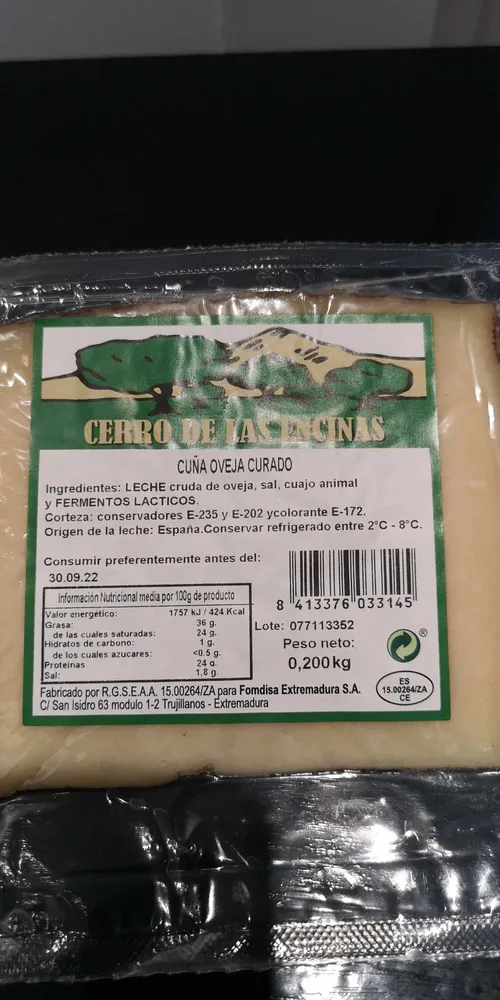 Queso Cuña Oveja Curado