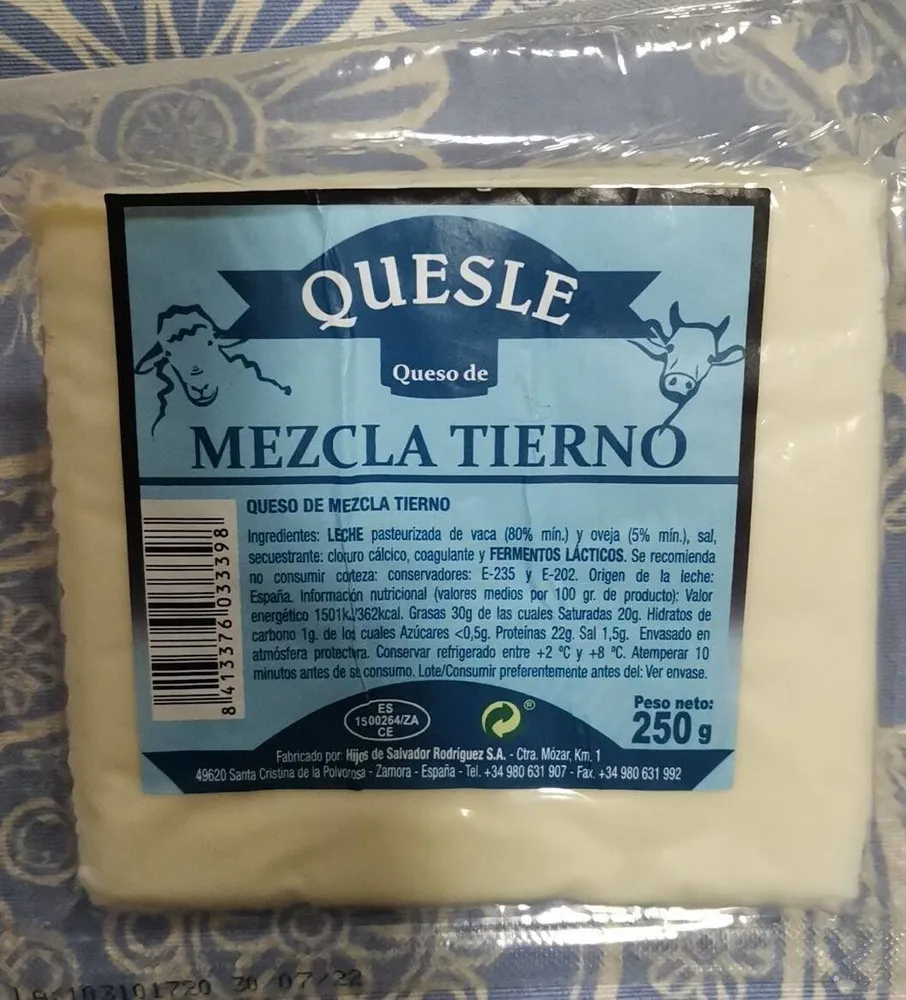 Queso mezcla tierno