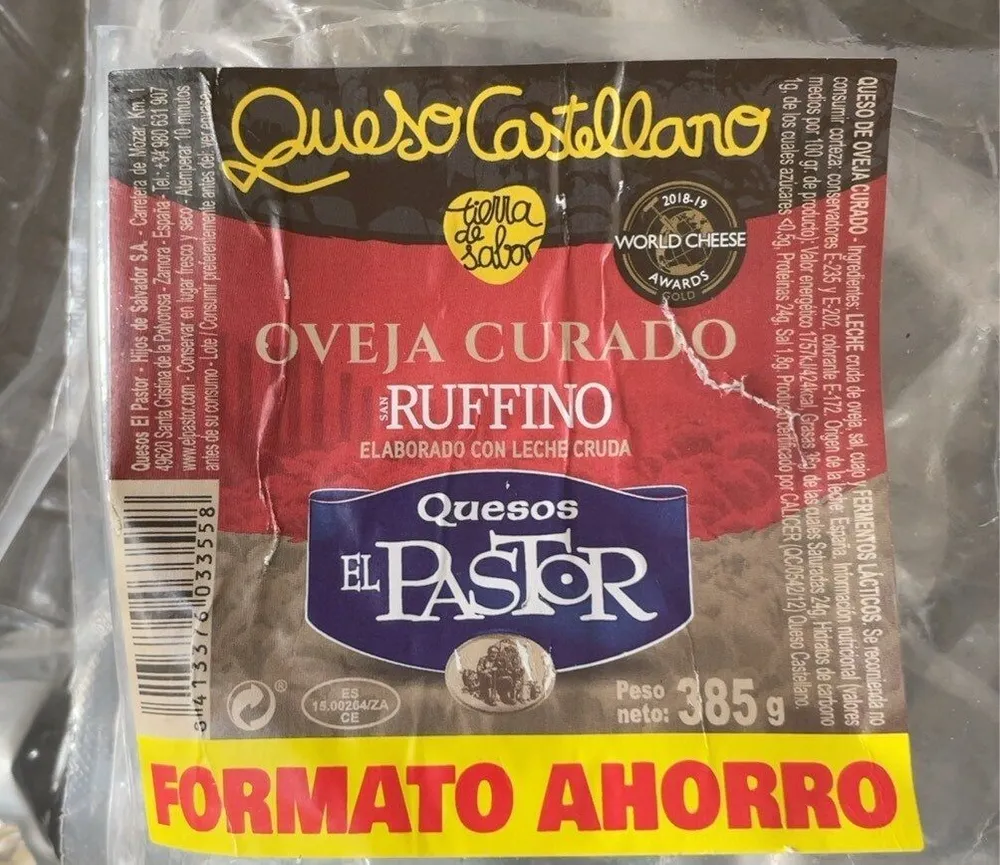 Queso oveja curado El Pastor