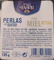 Perlas de queso con miel