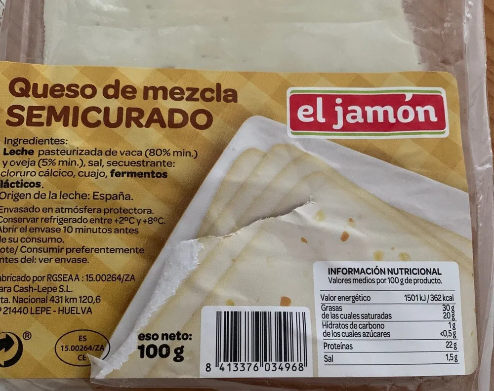 Queso de mezcla semicuradl