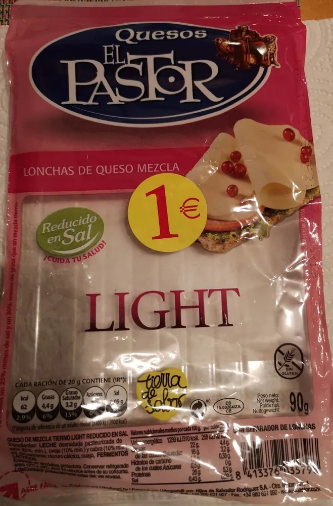 Lonchas de queso mezcla light