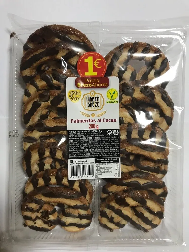 Palmeritas de cacao