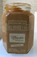 Mermelada de plátano, naranja y galleta