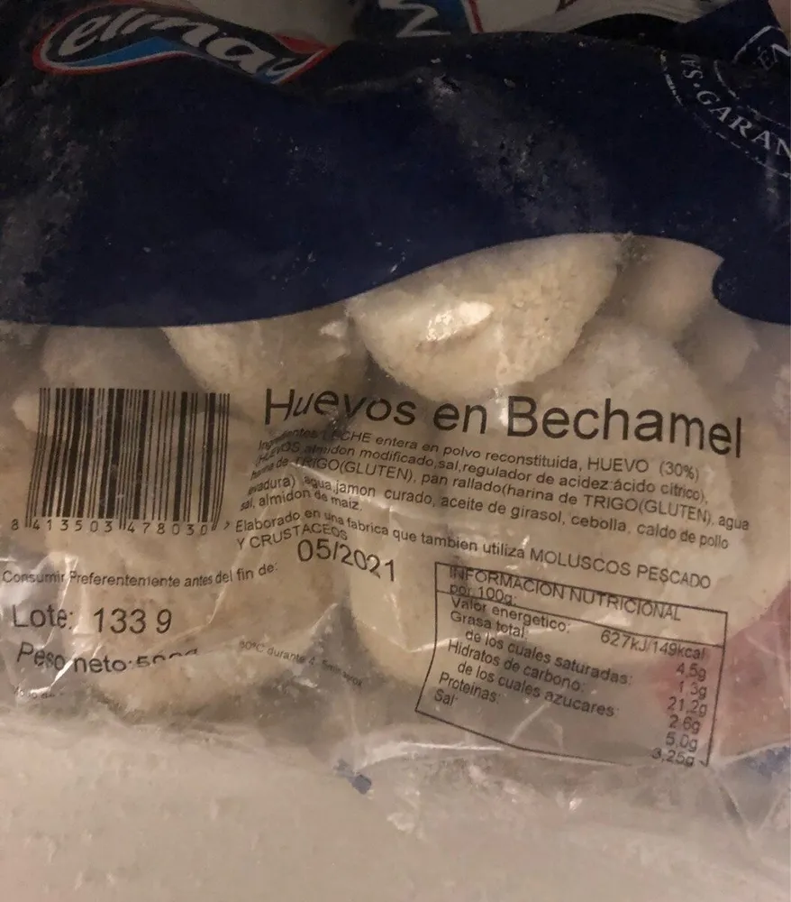 Huevos en Bechamel