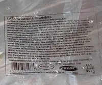 Lasana casera bechamel