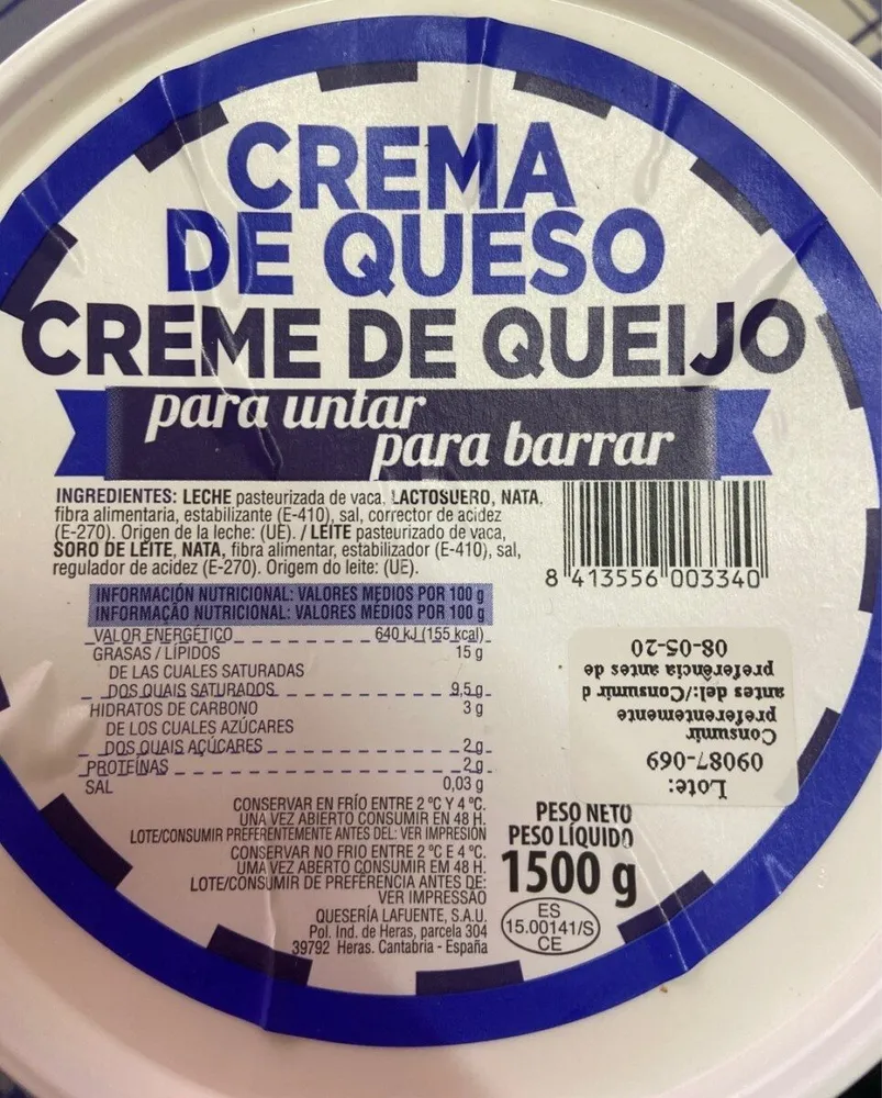 Crema de queso para untar