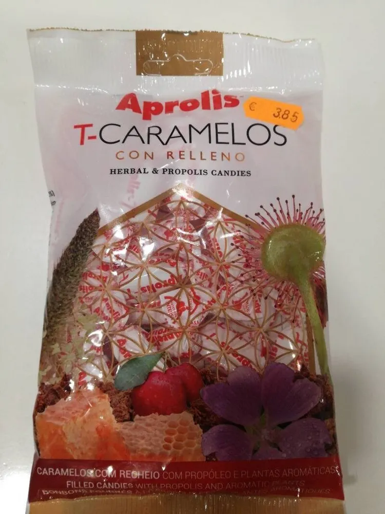 Carmelo con rellenos de propóleo y plantas aromáticas