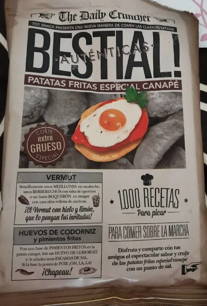 Patatas fritas especial canapé
