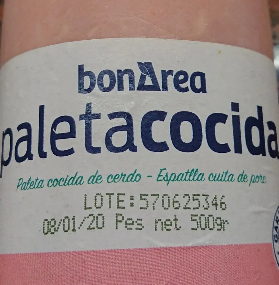 Paleta cocida
