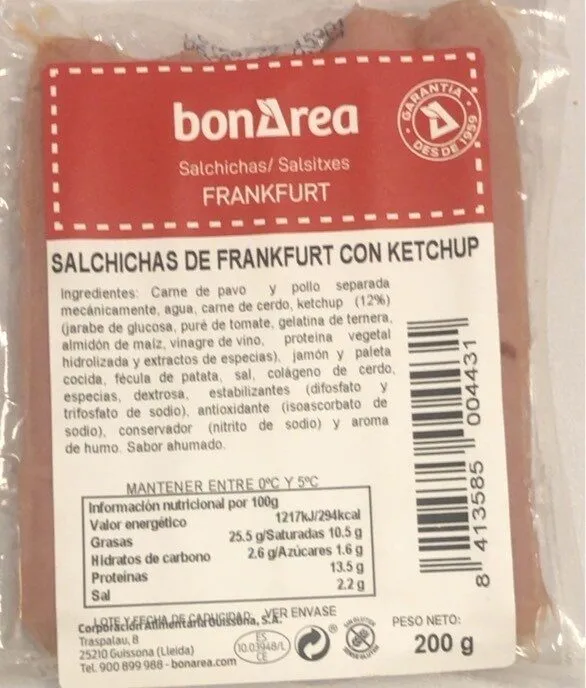 Salchichas con ketchup
