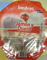 Pizza fresca jamón y queso