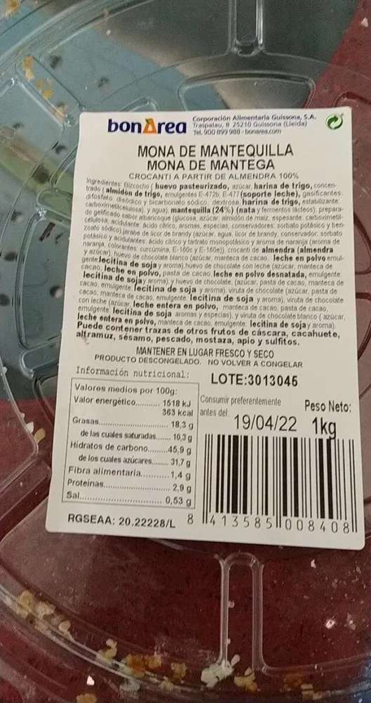 Mona de mantequilla