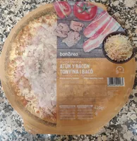 Pizza fresca atún y bacon
