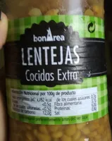 Lentejas cocidas extra