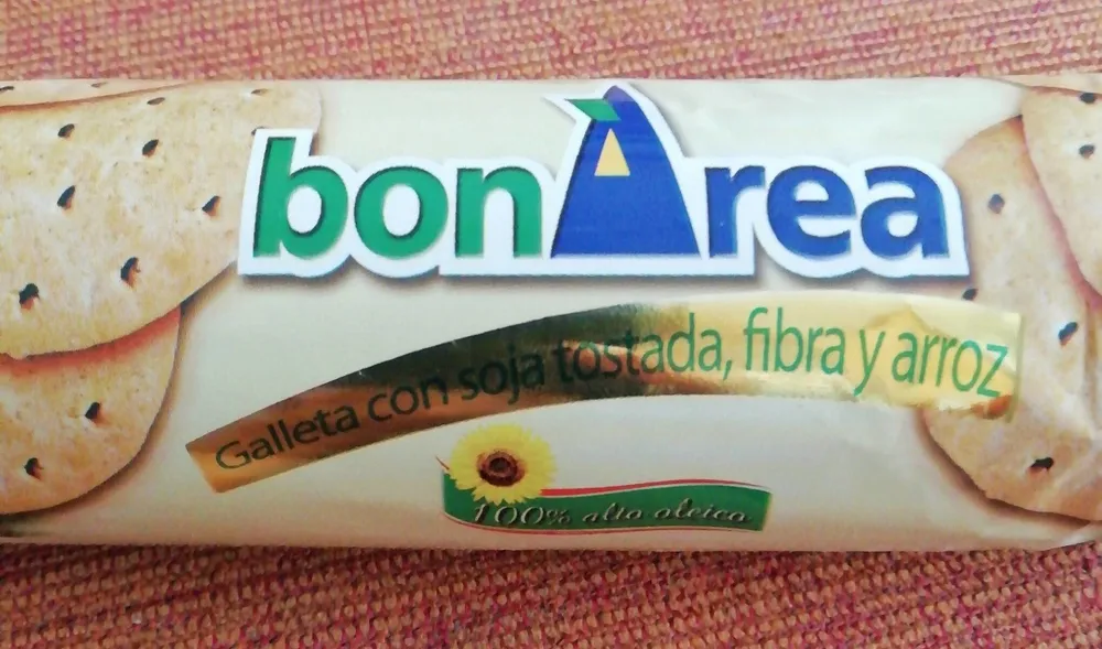 Galletas con soja tostada, fibra y arroz