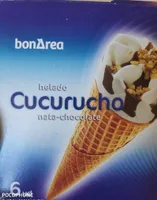 Helado cucurucho nata-chocolate
