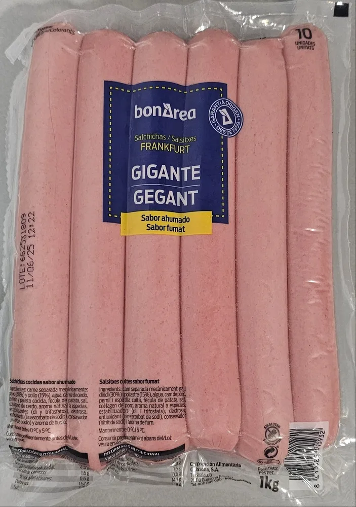 Salchichas frankfurt gigante