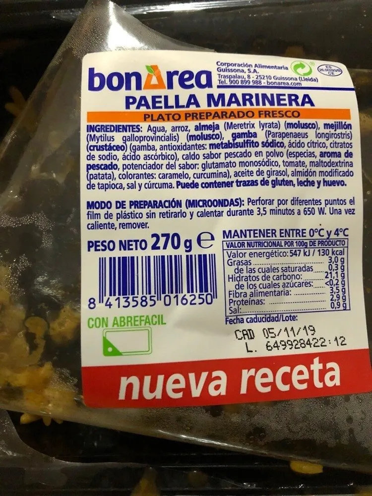 Paella marinera