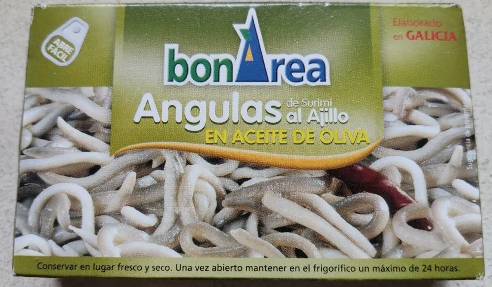 Angulas de surimi al ajillo