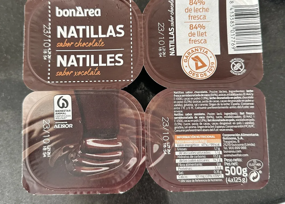 Bonarea Natillas chocolate