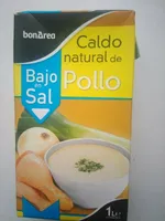 Caldo natural de pollo. Bajo en Sal.