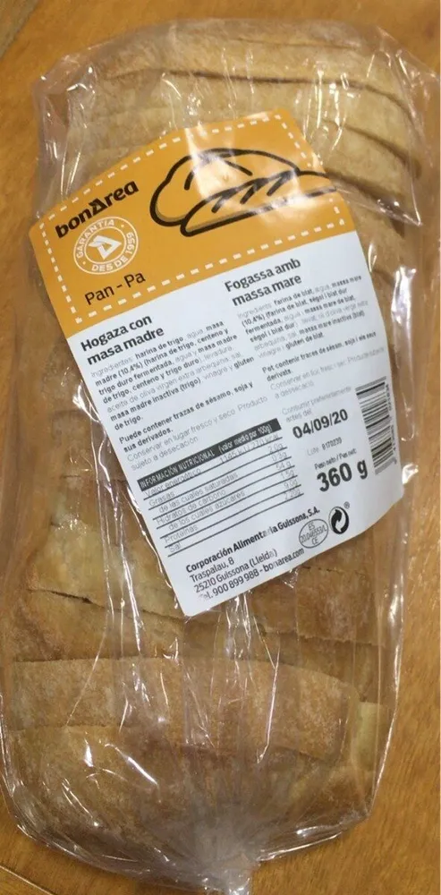 Hogaza con masa madre