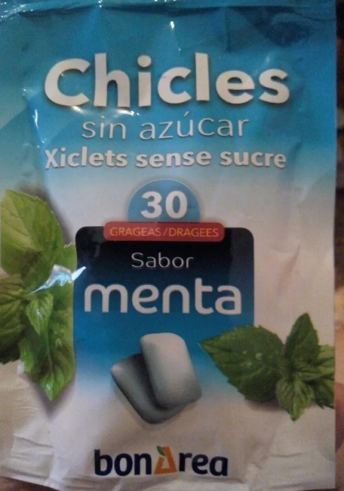 Chicles sabor menta sin azúcar
