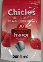 Chicles sin azúcar sabor fresa
