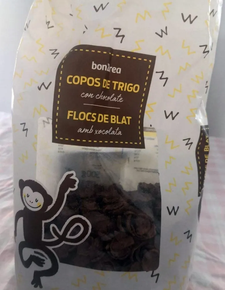 Copos de trigo con chocolate