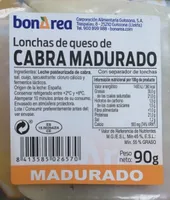 Lonchas de queso de cabra madurado