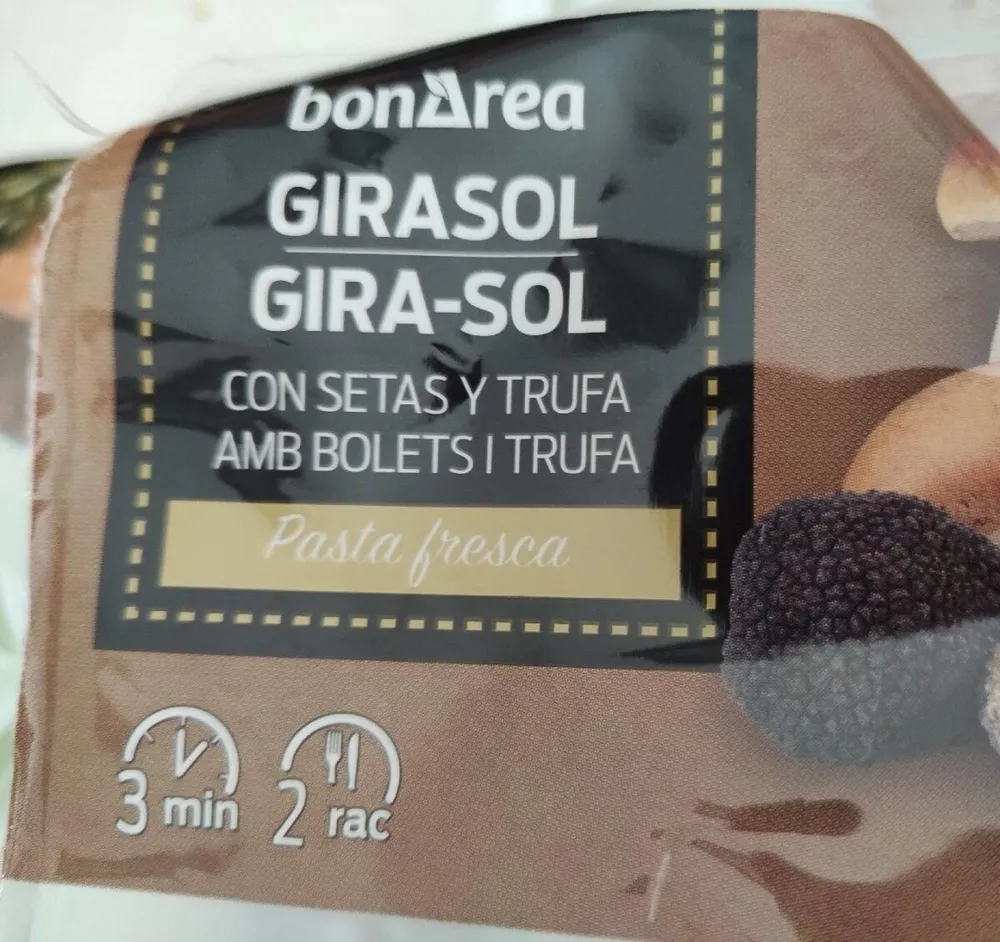 Gira-sol amb bolets i trufa