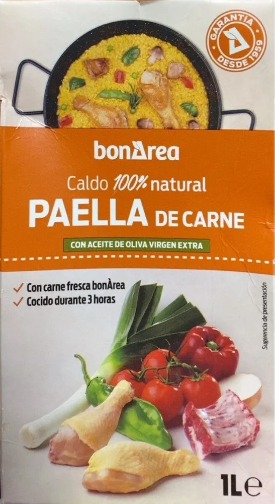 Caldo 100% natural paella de carne