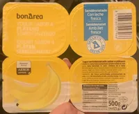 Yogur sabor a plátano semidesnatado