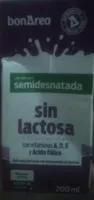 Leche UHT semidesnatada sin lactosa