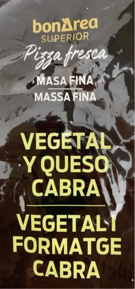 Pizza Fresca Vegetal Y Queso Cabra
