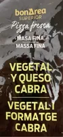 Pizza Fresca Vegetal Y Queso Cabra