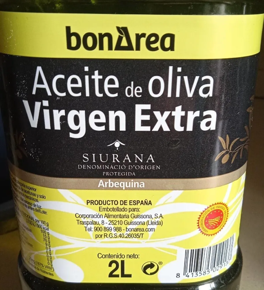 Aceite de oliva virgen extra arbequina