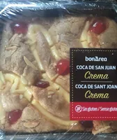Coca de san juan crema