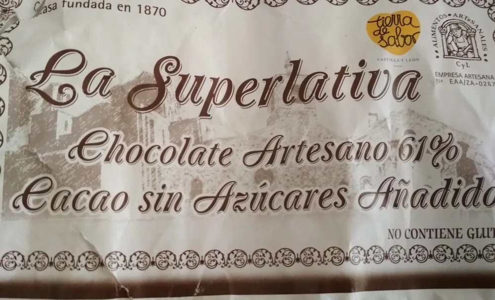 Chocolate Artesano sin Azúcares añadidos
