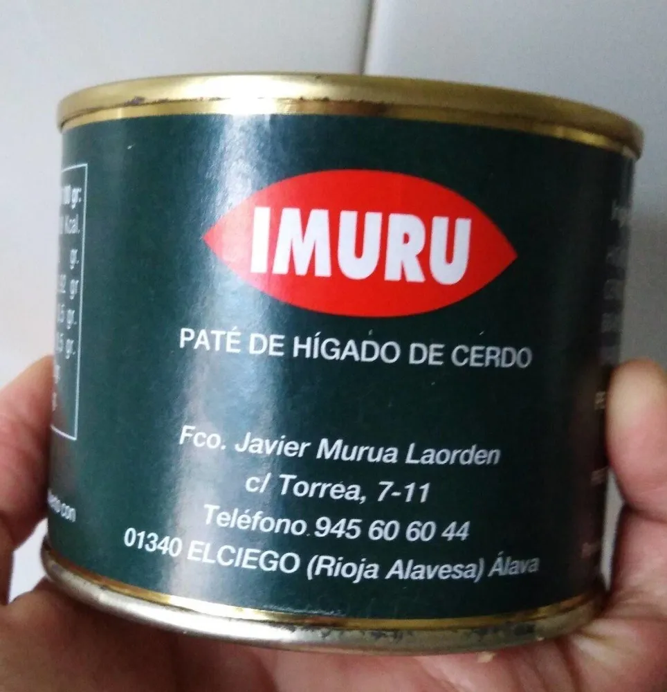 Imuru  paté de hígado de cerdo