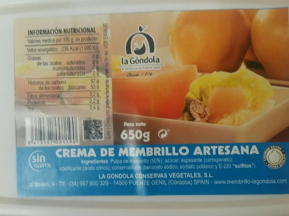 Crema de membrillo artesana