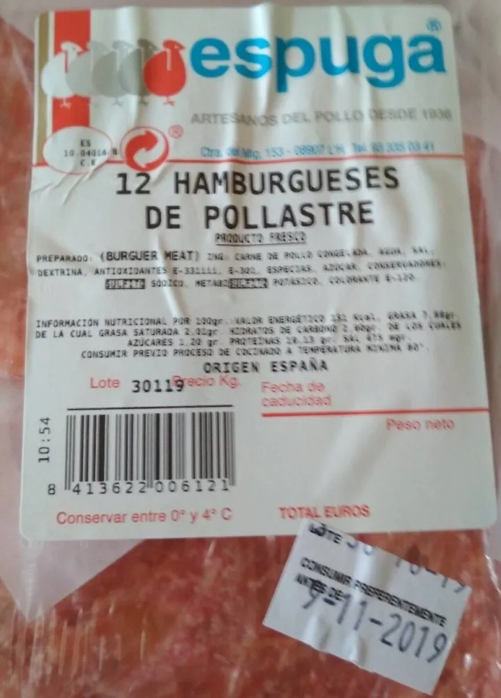 12 Hamburguesas pollo