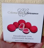 Frambuesas con chocolate blanco
