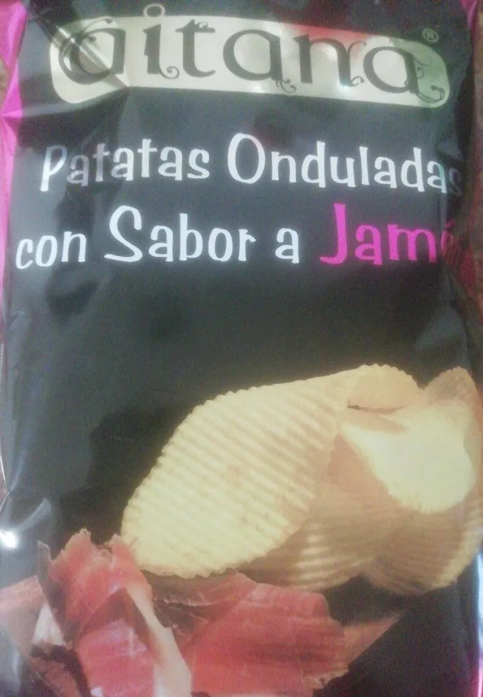 Patatas onduladas con sabor a jamón