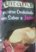 Patatas onduladas con sabor a jamón
