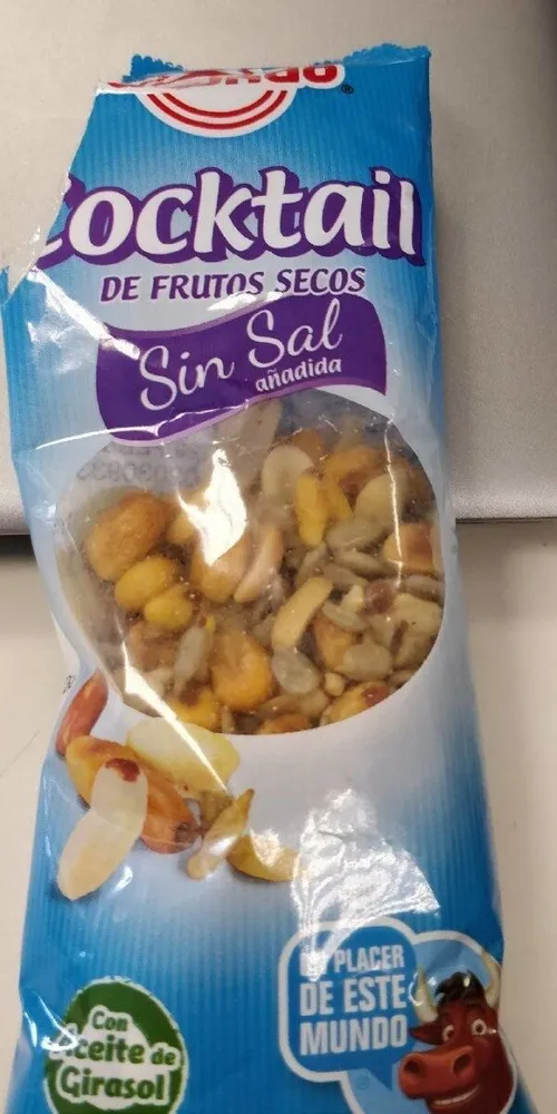 Cocktail de frutos secos sin sal
